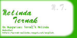 melinda ternak business card